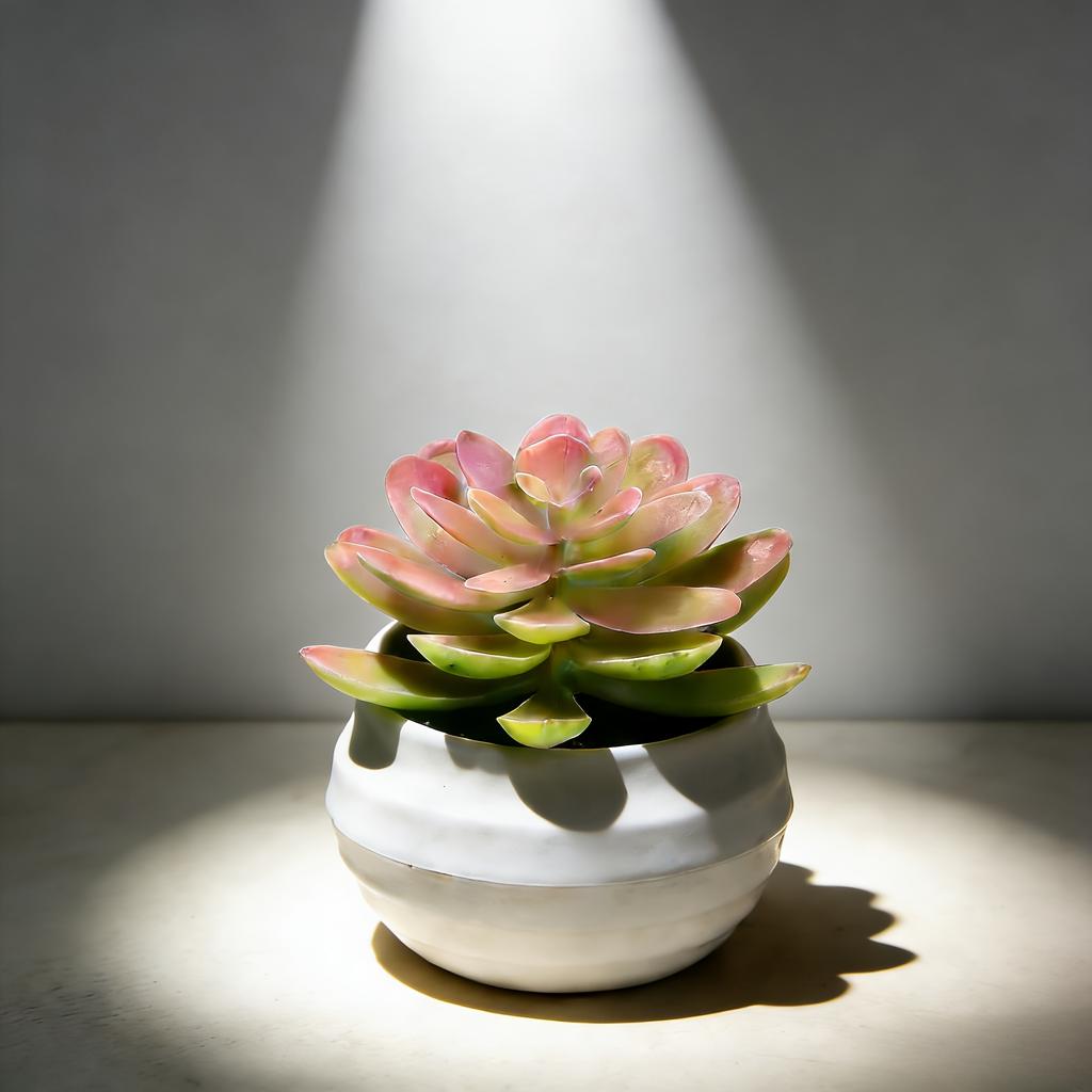 Simulated Succulents Artificial Succulents with Pots,plastic for Desktops, Offices and Decorations - Ideal for Decoration