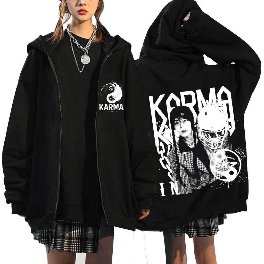 

Дорослі Жінки Чоловіки Stray Kids Домінують ATZ SKZ Принт Толстовка Вільна Блискавка Довгі Рукави Куртка з Капюшоном Пальто Верхній Одяг 4XL