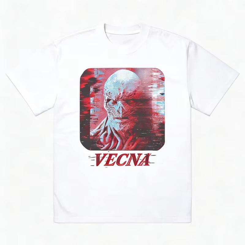 TV drama Stranger Vecna 001 Henry Creel graphics 100Cotton Tshirt unisex Vintage Fashion Short Sleeve Mens shirt Streetwear