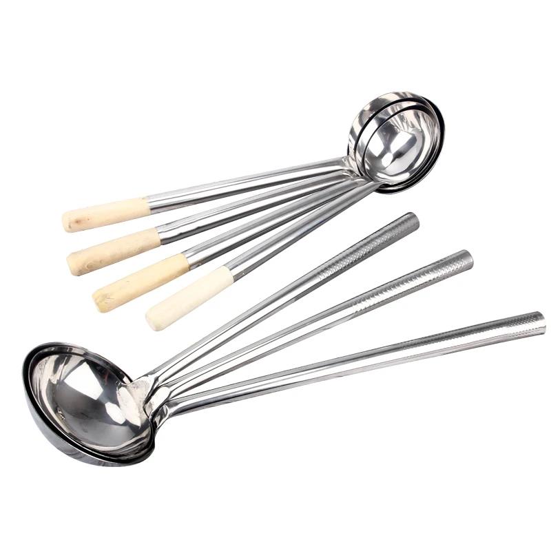 Long Handle Shovel Cooking Pot Turner Stainless Steel Spatula Turners Kitchen Cooking Utensils Cookware Tools Soup Spoon wok