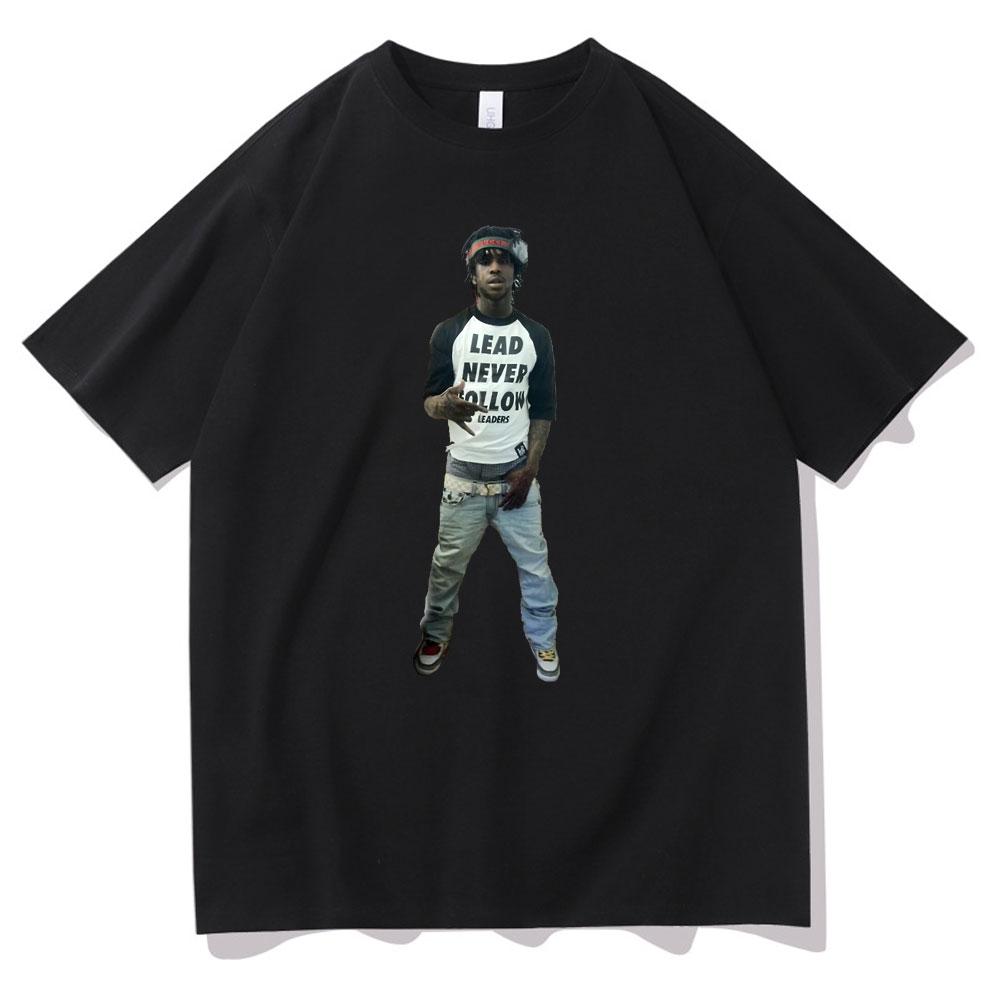 Rapper Chief Keef Lead Never Follow Leaders Funny Meme Print Tshirt Men Women Hip Hop Oversized Tees Male 100 Cotton Tshirt