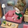 Mini 1:12 Dolls Sofa Pillows Set Cute 8*6.5*7.5Cm/13.5*6.4*7.2Cm Simulation Dollhouse Furniture Multistyles