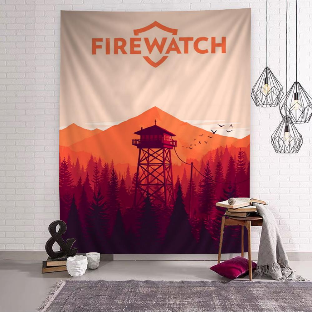 Firewatch Forest Printed Large Wall Tapestry Cheap Hippie Wall Hanging Bohemian Wall Tapestries Mandala INS Home Decor
