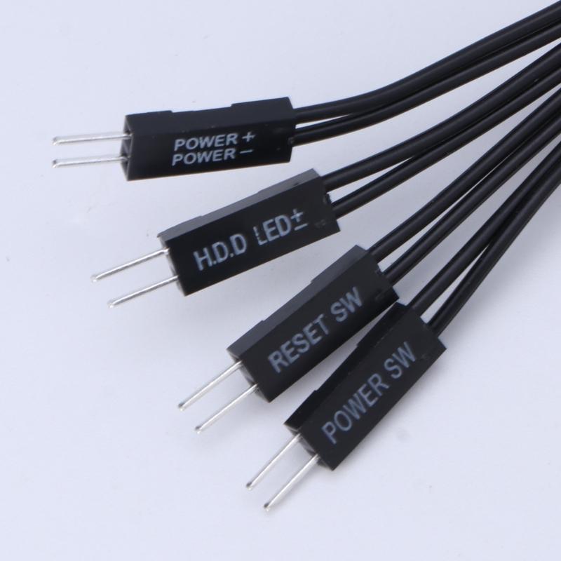 20/30/50/100cm Motherboard Switch HDD LED/PLED/Reset SW /Power SW Extension Cable