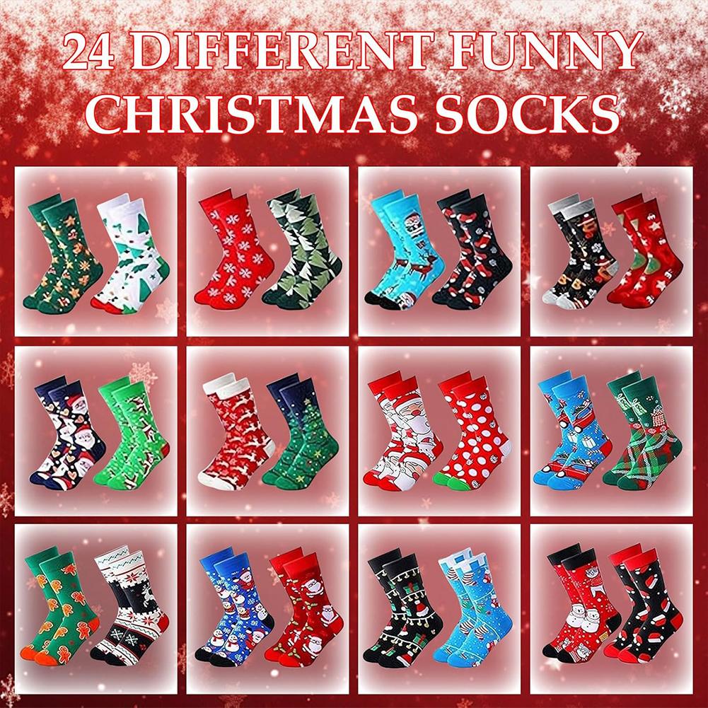 

Christmas Sock Advent Calendar 2025 Christmas Advent Calendar with 24 Pairs Xmas Socks Xmas Countdown Calendar for Women Men China Mainland