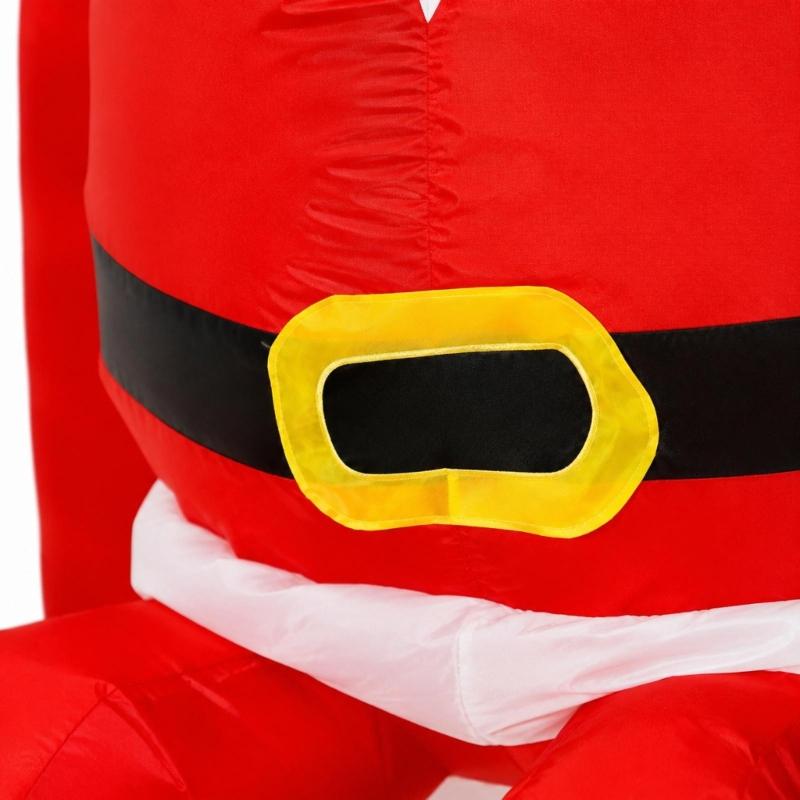 Electric Inflatable Santa Decoration with 110 V US Power Specification and Sitting Holiday Figure for Outdoor Christmas and Shop Window Displays