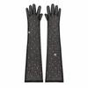 Stretchy Sheer Tulle Gloves Black White Bride Gloves Fashionable Fishnet Gloves  Wedding Bride