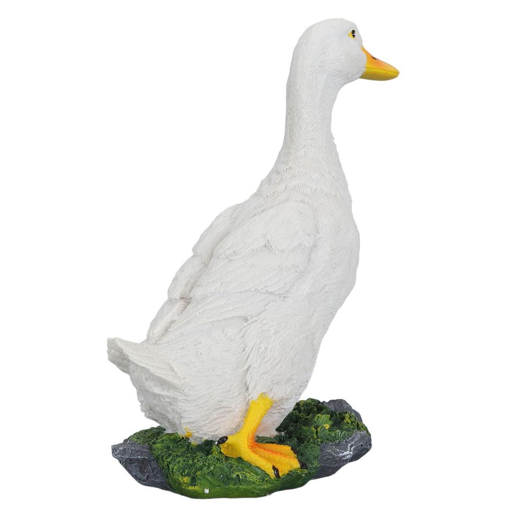 Resin Duck Figurine Garden Decor Realistic Vivid Hand Painted Waterproof Outdoor Duck Sculpture Statue for Garden Yard