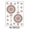 Indian Lace Tattoo Sticker Reddish-Brown Waterproof Tattoo Sticker