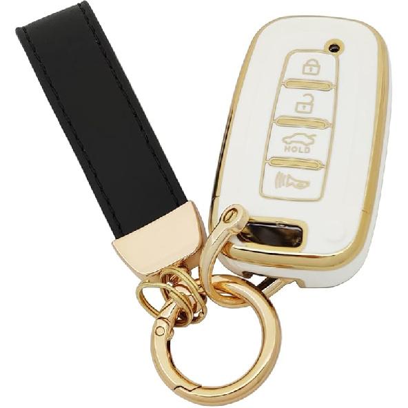 TPU Protector Key Fob Cover Case Fit For 2010-2015 Hyundai Sonata Equus Turbo Elantra Kia Sorento Key Fob