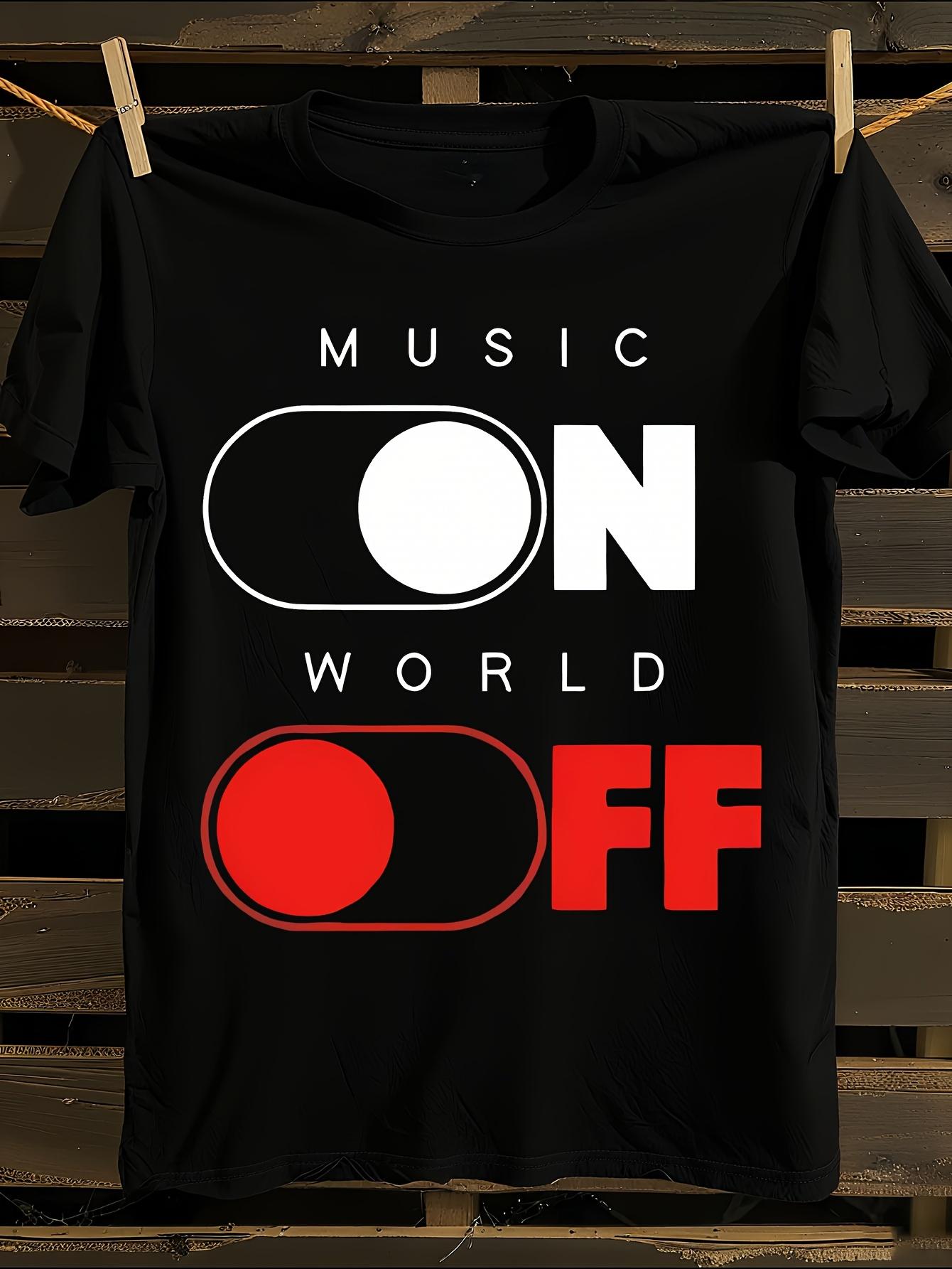 Music On World Off Graphic T-shirt S