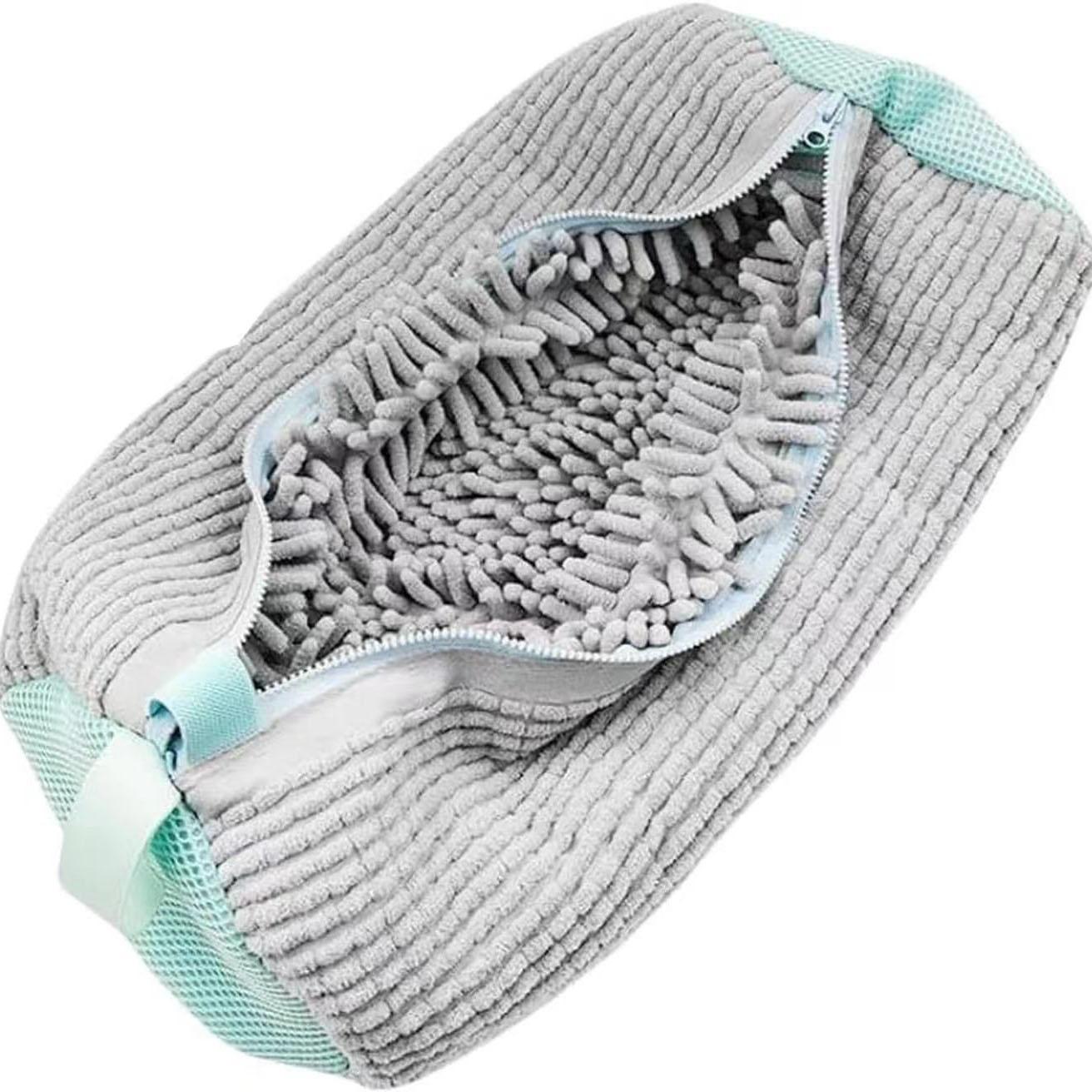 

Мішок для прання М’яка сітка Протектор для взуття для прання Пухнасті волокна Поліестер для прання взуття Мішок для прання в машині Мішки для сушіння білизни світло-сірий колір