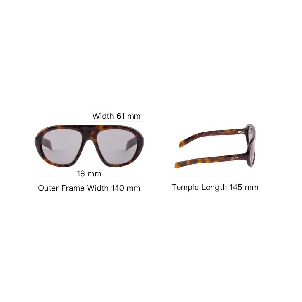 Prada Logo Pilot Sunglasses Women Sunglasses Tortoise SPRC05_E20D