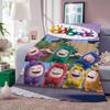 Cartoon cute O-Odd B-Bods Blanket For Sofa Office Bed Plane Travel Sleep Read Relax Camping Soft And Warm