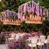 10PCS Bright Color Artificial Wisteria Hanging Flower Wisteria Flower Strips  Garden