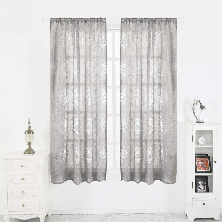 Kwiatowe Koronkowe Przezroczyste Zasłony Sypialnia Salon Kuchnia Lambrekin Zasłona Okienna cortinas dormitorio serape