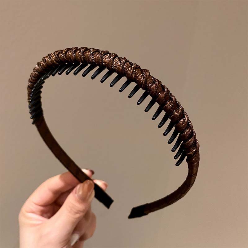 

Корейская мода Простые плетеные повязки на голову Женские Новые Флокированные Для умывания Зубчатый Обруч для волос Головной убор Аксессуары для волос