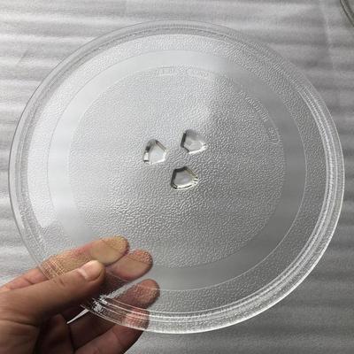 Microwave Glass Turntable Plate Tray with Three Claws, 24.5CM, Two-Piece Set