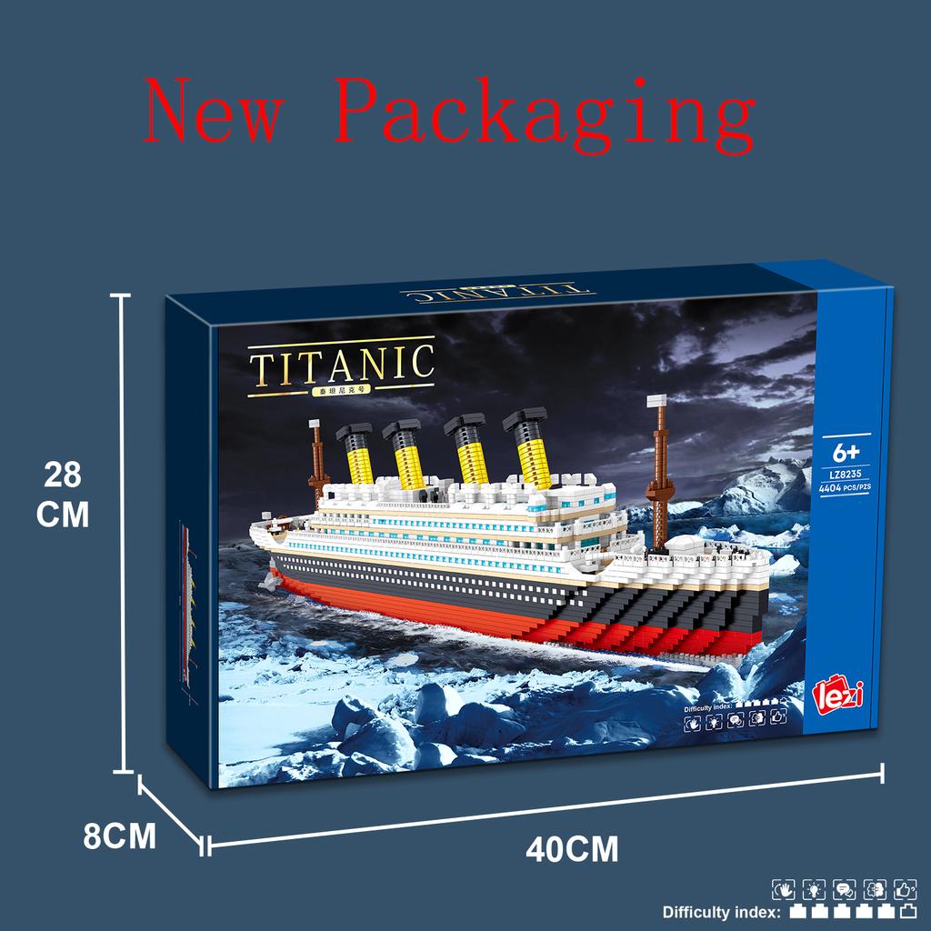 4404PCS Titanic Building Blocks Cruise Ship Mini Assemble Bricks Model Toys Kits Desktop Decoration Holiday Gifts For Children