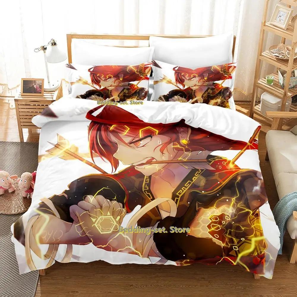 Nytt Pixiv Fantasia T Sängklädesset Tecknad Anime tredelat set Vuxen Barn Sovrum Påslakanset 3D Kawaii Flickor