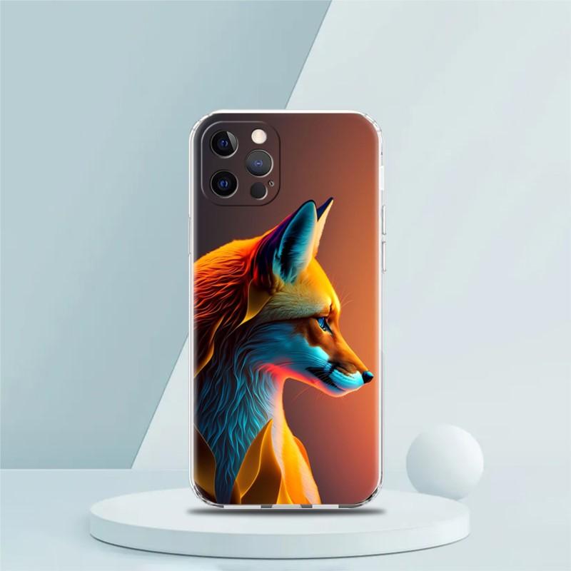 

Moonlit Night Fox Print Phone Case for iPhone 17 16 15 14 13 12 11 Series Pro Max Plus Double Layer Protection iphone 16 ProMax