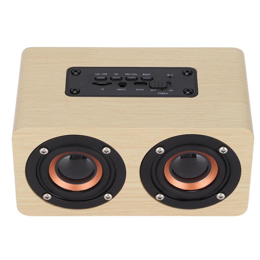 Wooden Speaker Retro Wireless Subwoofer Stereo Speaker for Home Tablet