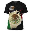 Mexiko Flagge 3D-Druck Herren T-Shirts für Männer Kleidung Sommer Unisex Kurzarm Tops Mode Tees Streetwear Harajuku T-Shirt