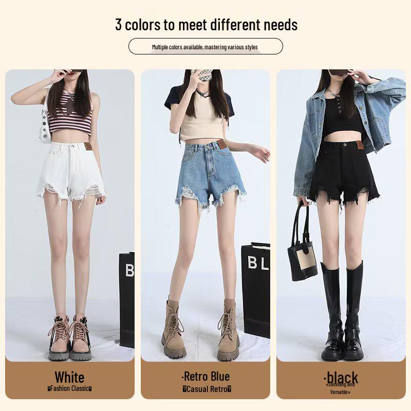 2025 Japanese Style Retro Denim Shorts for Women - Versatile Summer Fashion Trend