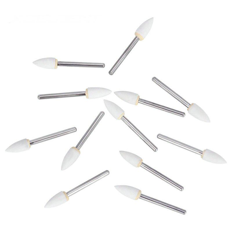12 sztuk / pudło dentystyczny płomień biały kamień polerowanie FG wiertła punkt ścierania Bur Fit szybkobieżna rękojeść 1.6mm FL2