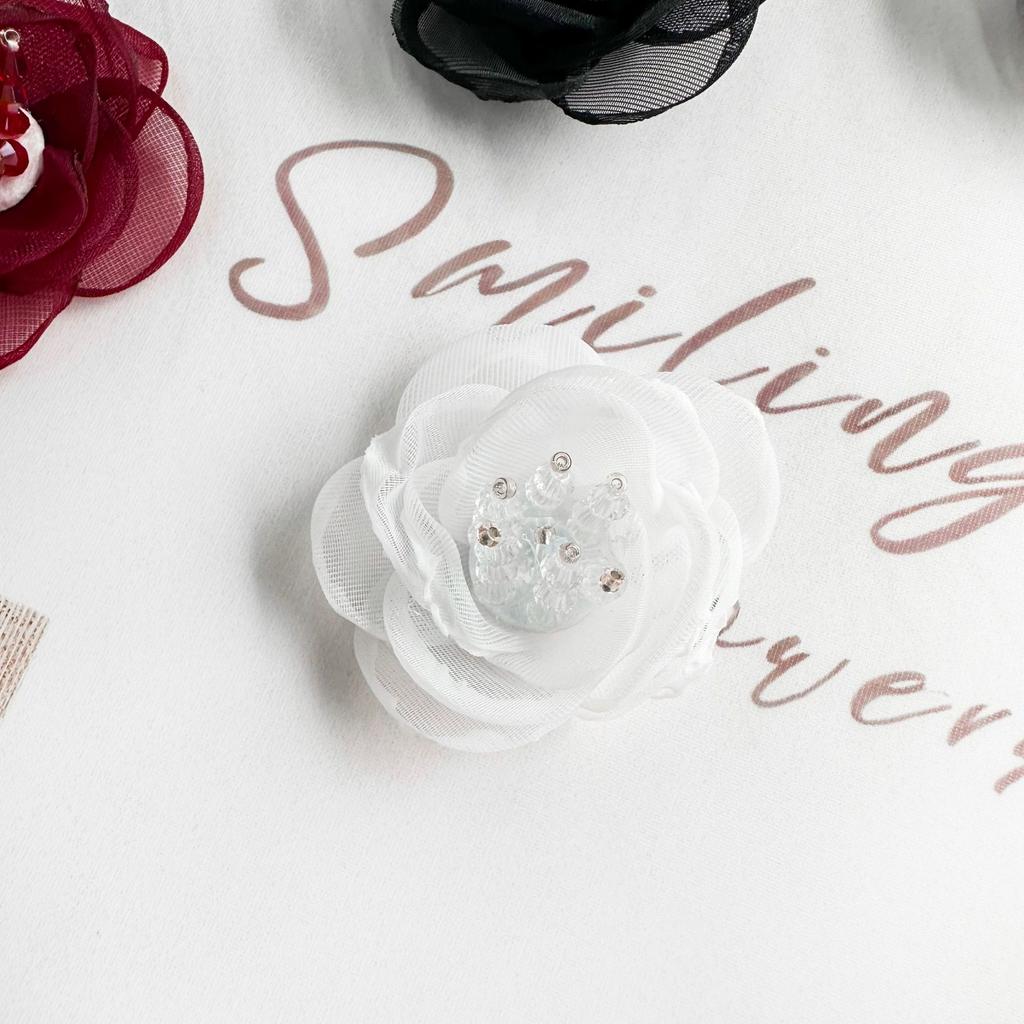 Color Organza Beads Three-Dimensional Small Flower Decorative Clothing Hair Accessories Luggage Diy Headgear Accessories Cloth Stickers Accessories