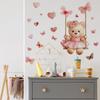 Cartoon Bear Swing Butterfly Bedroom Living Room Home Background Beautification Decoration Wall Stickers