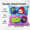 Cute Cartoon Tamagotchi Cushion Cover Premium Comfort Reversible Pillow Cove -Two In One Design For Any Room & Car Interior