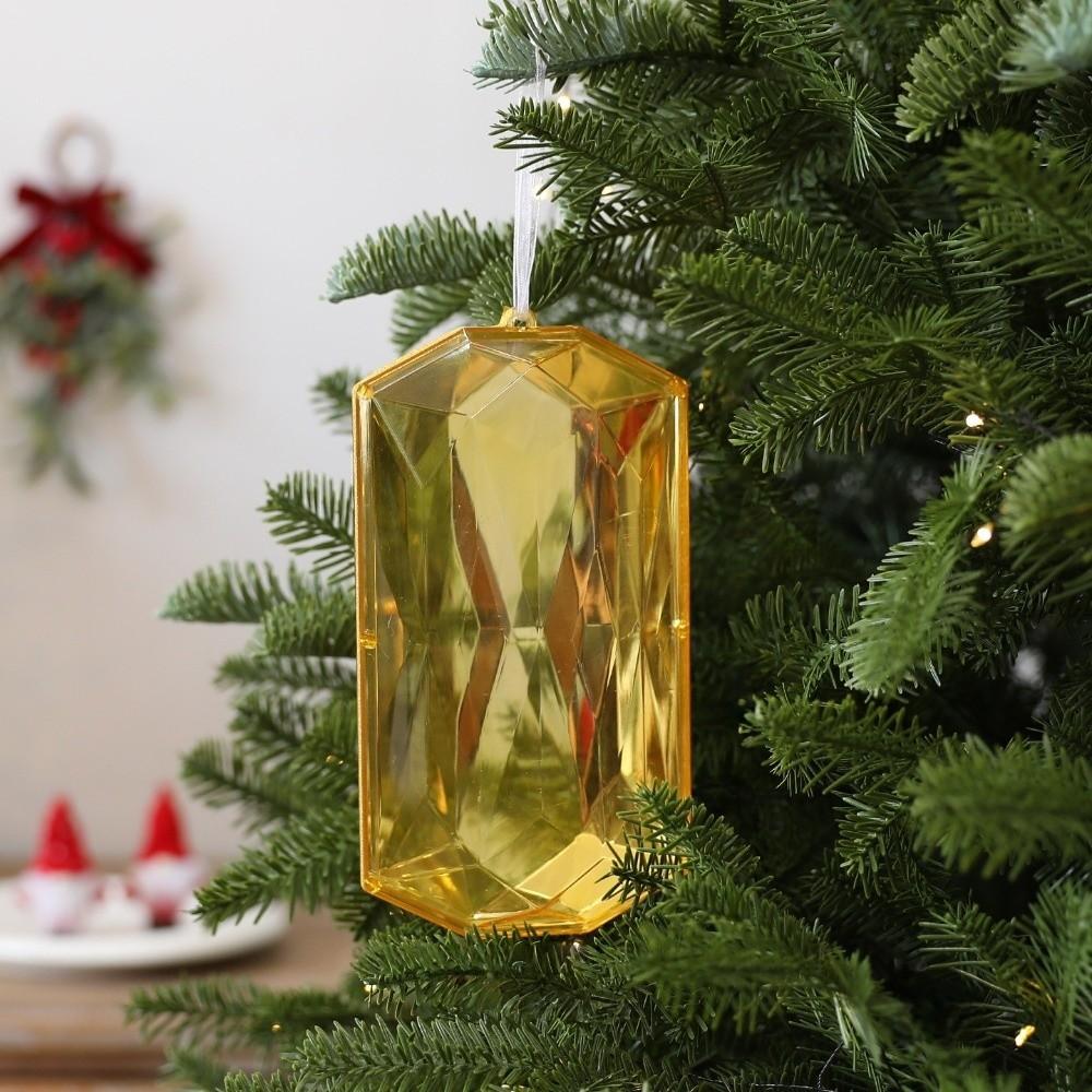 Transparent Gemstone Christmas Pendants Shining Exquisite Xmas Tree Hanging Pendant DIY Elegant Christmas Tree Ornaments