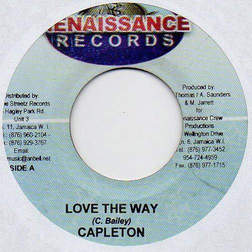 

7inch Record CAPLETON - Love The Way NONE Renaissance Rec Jamaica Reggae, Ska & Dub Used