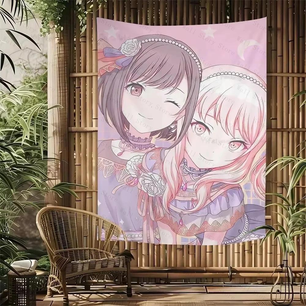 VIKAMA Japanese Anime Tapestry Wall Art Adorable Mizuki Akiyama Style Aesthetics Cute Home Decor for Bedrooms and Living Rooms
