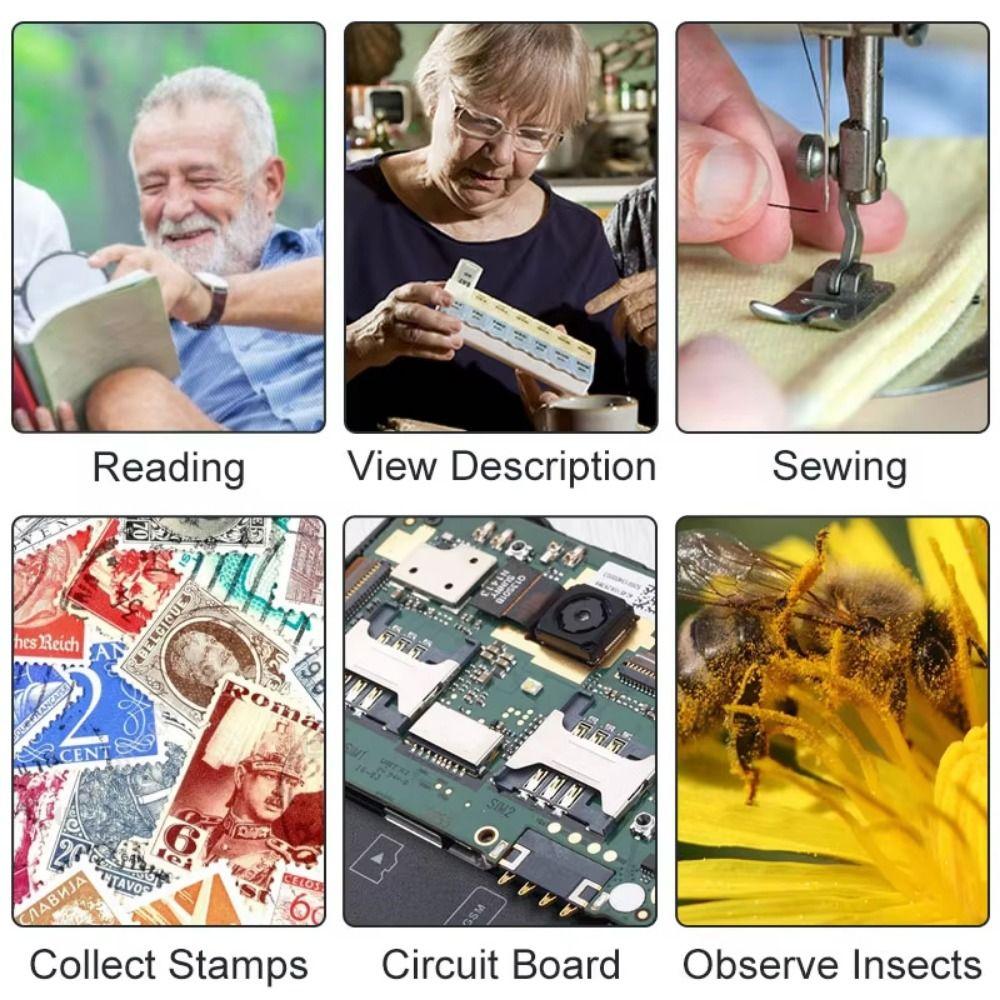 130 Mm Handheld Magnifier Large Lens Microscope Lens Portable Reading Magnifier  Optical Instrument