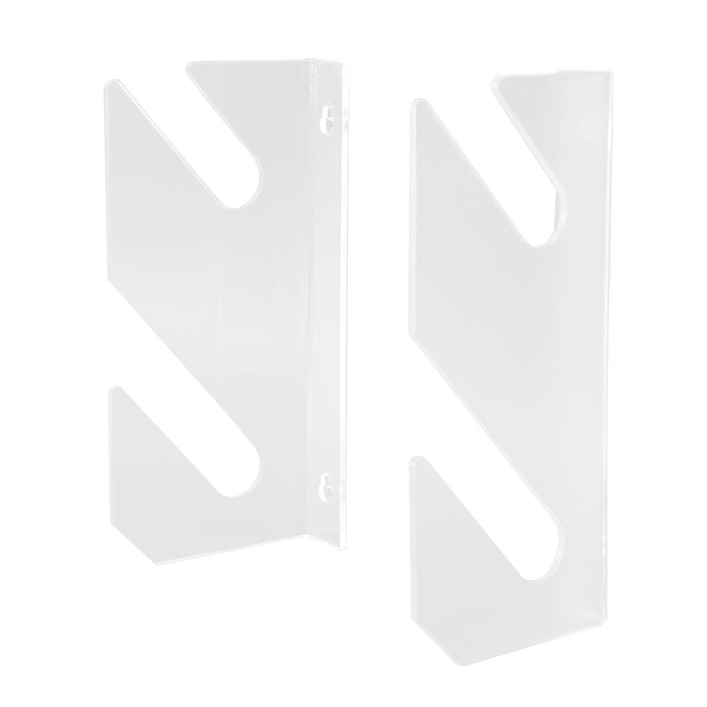 2 Tier Skateboard Wall Mount Rack Acrylic Space Saving Stable Easy Install for Longboard Snowboard