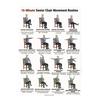 3Pcs Tai Chi Workout Posters Seated Exercise Chart with 16 Gentle Chair Yoga Movements Tai Chi Instructions for Beginners Seniors
