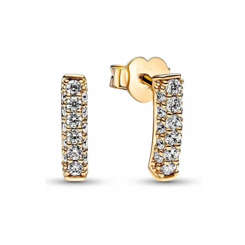 Nya 925 Silverpläterade Hjärta Zirkon Fjäril Hänge Örhängen Original DIY Dam Smycken Hängande Tillbehör Berlock Pärla Amulett