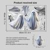 Autocollants de Fenêtre Halloween Décor Fantôme Blanc Adhésifs de Fenêtre Stickers Muraux en PVC Décoration Squelettique Pour Fête de Fête