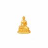 Miniature Golden Buddha Statue Palm Size Small Portable Buddhist Figurine Sitting Buddha Statue Feng Shui Religious Decor