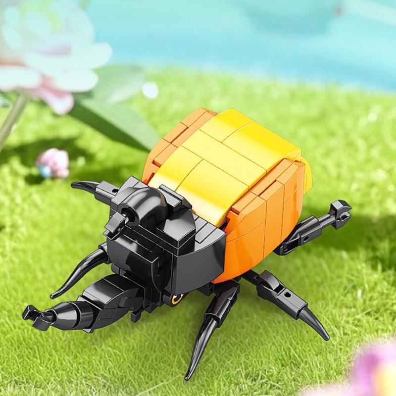 Non-Toxic Educational Insect Building Block Set - Bee & Butterfly Small Particle Models Early Learning Toy Gift For Kids