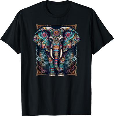 Mandala Elephant Wisdom Indian Elephant Zen Yoga Mindfulness T-Shirt