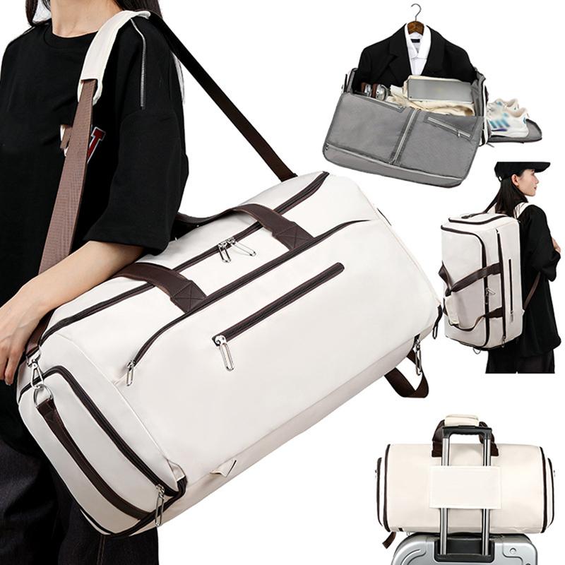 Men Travel Duffle Suit Bag With Shoes Pack Training Carry On Weekend Bag Outdoor Hiking Swimming Handbag Sports Fitness Satchel
