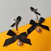 1 Pair Nipple Clamps Adjustable Non-Piercing Body Jewelry with Bowknot Bells Metal Decorative Clips for Adult Men Women Couples Bedtime Play