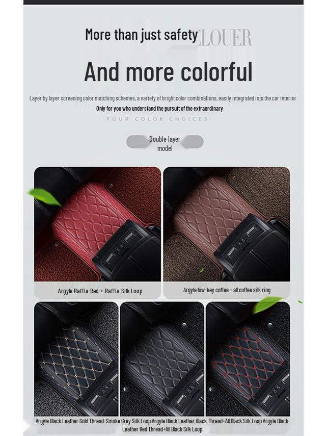 Premium Double/Single Layer Diamond Car Floor Mats - Full Coverage, Dirt-Resistant, Fits Thousands of Models
