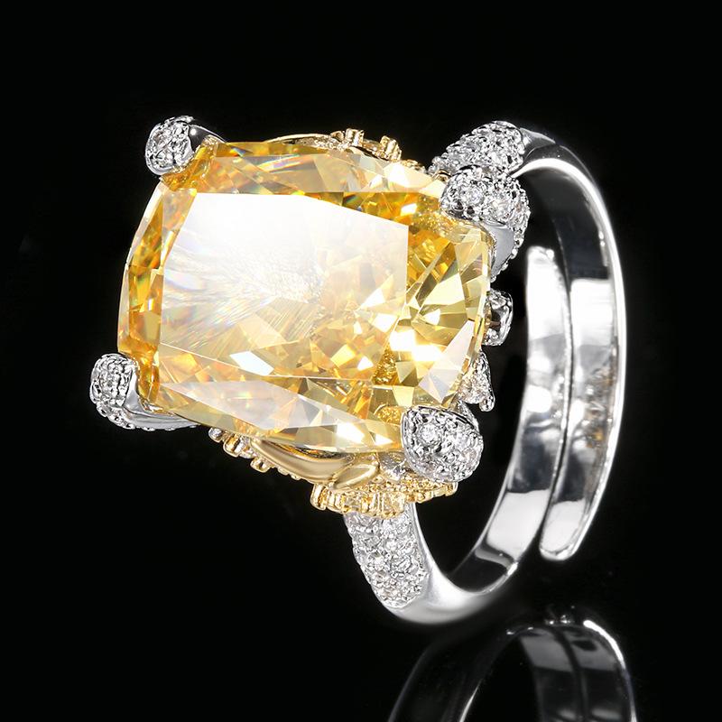 

Женское кольцо в стиле легкой роскоши, модное геометрическое квадратное кольцо, элегантное и универсальное, нишевый дизайн, повседневные аксессуары resizable