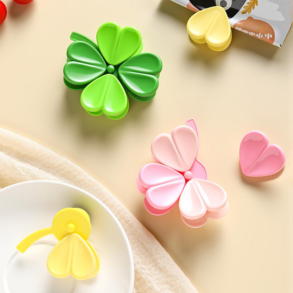 4 Leaf Magnetic Bag Clip, Refrigerator Sealing Clip for Food Storage and Snack Bags, Kitchen