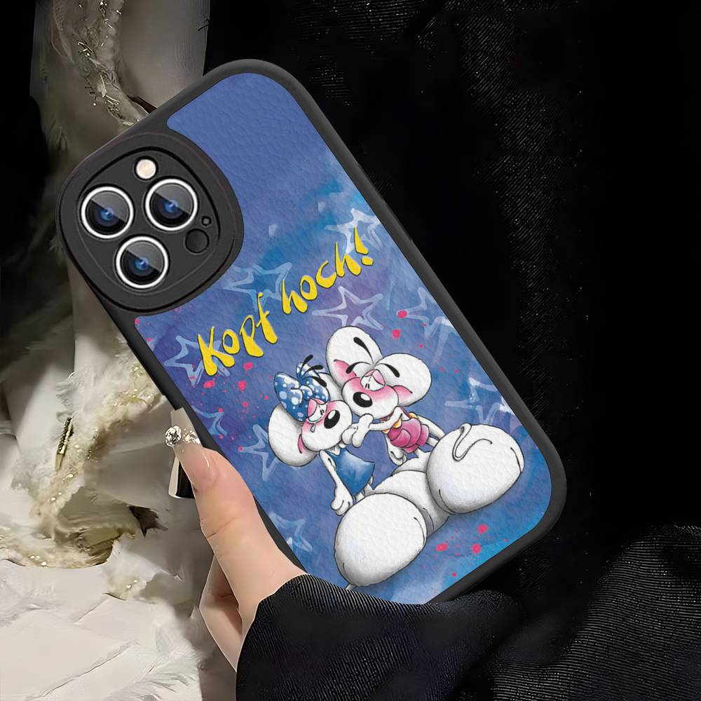Cartoon D-Diddl Phone Case For IPhone 16 15 14 13 12 11 Pro Max Plus Leather Shockproof Cover