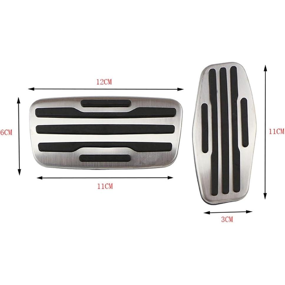 Car Pedals Compatible with Chevrolet Chevy Silverado 1500 2500 3500 2019-2024 Stainless Steel Accelerator Gas Brake Pedal Cover Accessories